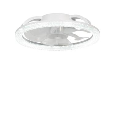 Imagem de Depuley Soquete de luz para ventiladores de teto: Ventilador de teto LED de 30 W - Ventilador de teto de 30 W com luz para quarto, cozinha, garagem, pátio - Ventilador de 3 CCT com controle remoto