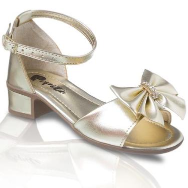 Imagem de Sandália Infantil Feminina Salto Baixo Social Estilosa - Pepite, Doura