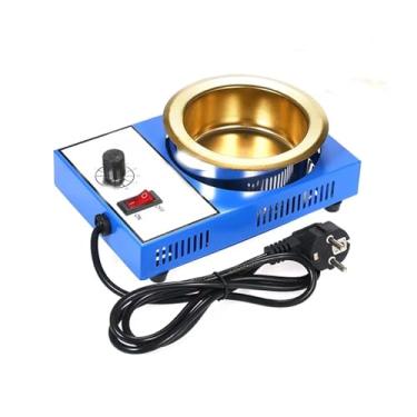 Imagem de HYZHANHONG Cadinho de solda portátil de forno de fusão, ferramentas de solda elétrica, panela de fusão de chumbo de mesa para cera de cola de chumbo de estanho de fusão (250W)