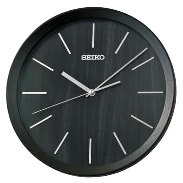 Imagem de Seiko Relógio de parede Beau sem tique-taque, preto, 30,5 cm