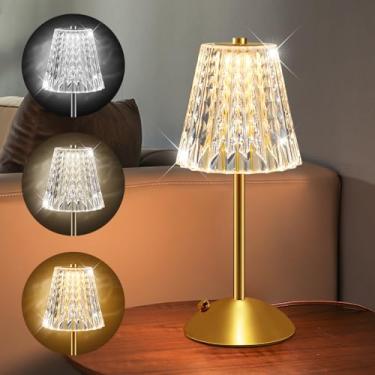 Imagem de Abajur Quarto Sem Fio, Abajur de Mesa, Luminária Sem Fio Touch Recarregável