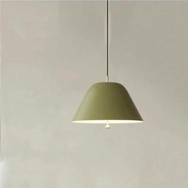 Imagem de WLHAZMWY Luminária pendente industrial vintage luminária pendente moderna minimalista lâmpada suspensa metal ferro arte interior E27 (verde)