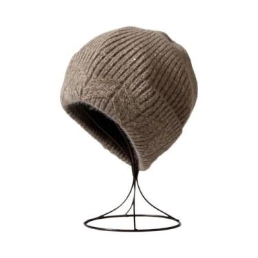 Imagem de Gorro de Inverno Unissex de Caxemira com Lurex e Lantejoulas - Quente 