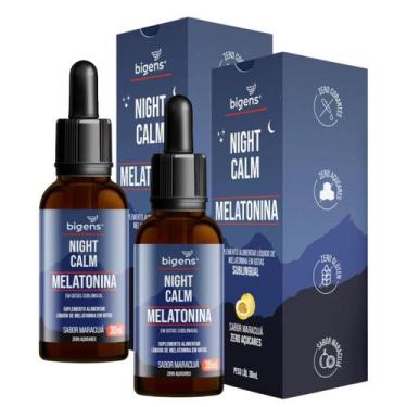Imagem de 2x Melatonina Night Calm Bigens Maracujá 30ml, Maracujá