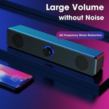 Imagem de 4d Surround Soundbar Bluetooth 5.0 Alto-falantes de computador com fio