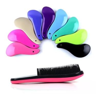 Imagem de Escova Mágica Desembaraçadora Funcional De Pentear Cabelo Apliques, tb, Cores Variadas