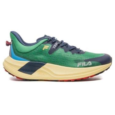 Imagem de Tênis Fila Racer Skytrail Masculino, 42, Verde, Marinho