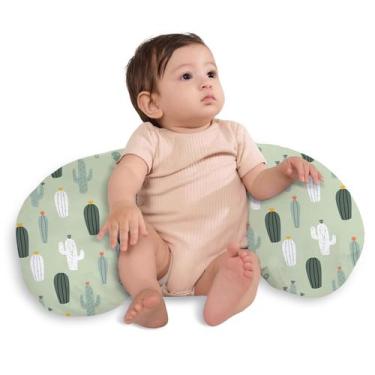 Imagem de Almofada de amamentação Little Grape Land Cactus  macia e lavável