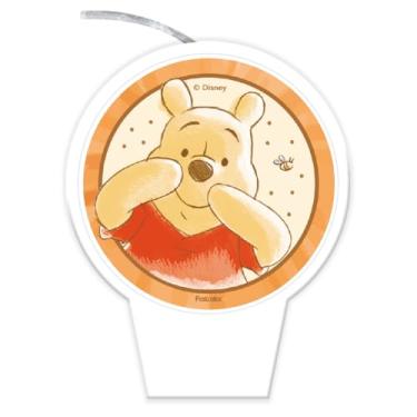 Imagem de Vela Plana Ursinho Pooh - Embalagem com 1 unidade.