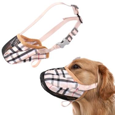 Imagem de TZBEINN Focinheira Para Cães, Focinheiras De Ar Tipo Cesta Para Cães De Grande Porte, Anti-Mastigação, Focinheira Ajustável Respirável Para Labrador/Golden Retriever, Pastor Alemão, Etc., Adequada P