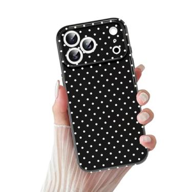 Imagem de RUMDEY Capa de telefone de bolinhas para iPhone 17 Pro capa com estampa de moda fofa de 6,3 polegadas, design de impressão elegante na moda feminina capa protetora para câmera brilhante macia fina à