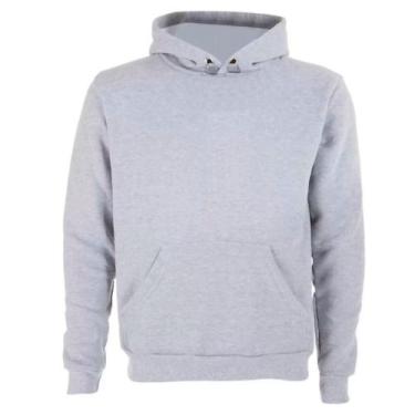 Imagem de Blusa de Frio Moletom Flanelado Canguru com Capuz Unissex Liso - NoBra