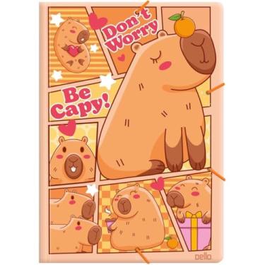 Imagem de Pasta Aba Elástico A4 Capivara Be Capy - Renove seu material escolar com a capivara mais amada do Brasil! Volta às Aulas.