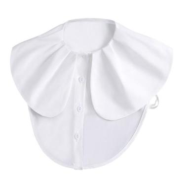 Imagem de Colarinho falso, renda branca, blusa removível para mulheres - Yiweisa