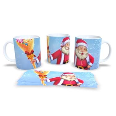 Imagem de Caneca de Natal com Estampa Natalina, Porcelana Branca, Design Festivo com Trenó e Renas, Decoração para Casa e Escritório, Presente (15)