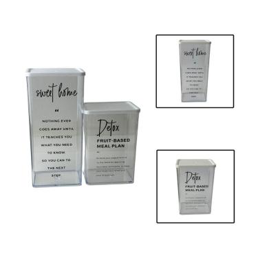 Imagem de Kit 2 Potes Herméticos Organizadores Alimentos 810 E 1230Ml