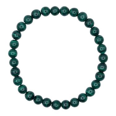 Imagem de Pulseira de miçangas de malaquita natural de 4 mm para mulheres