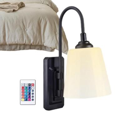 Imagem de Aplique de Parede,Lâmpada Recarregável com Controle Remoto,Lâmpada Noturna De Parede Com Bateria | Para Sala De Estar Interior Decoração Doméstica Escritório Hotel Loja Bar Quinta Festa