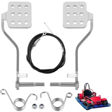 Imagem de Kit de pedal Go Kart com acelerador e pedais de freio, cabo 71, molas de retorno para 196Cc Road Rocket, Azusa, Carter e Radio Flyer