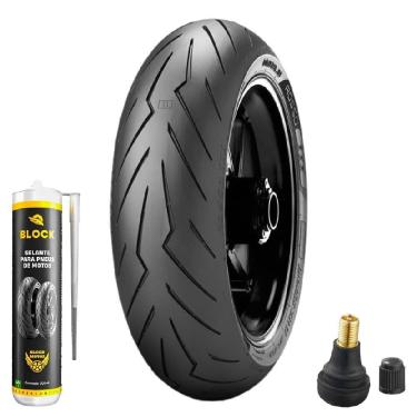 Imagem de Pneu Ninja 400 Cb 300 Mais Largo 150/60r17 Tl 66w Diablo Rosso 3 Pirelli + Selante + Bico