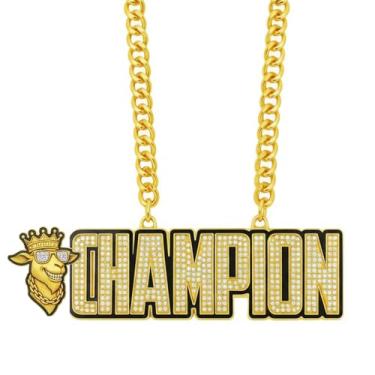 Imagem de Mascotwish Colar de medalha Champion Chains MVP com pingente de troféu de troféu para equipe, fantasia, futebol, beisebol, basquete, softbol