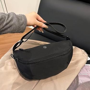 Imagem de Pochete transversal para mulheres, bolsa de cintura casual ajustável, moderna, bolsa de cinto para trilhas, corridas, viagens, Preto, Preto