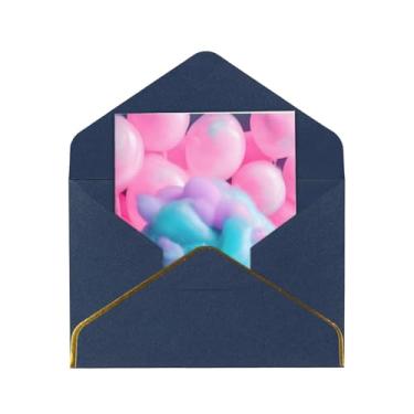 Imagem de SKKNT Cartões de felicitações em branco versáteis com estampa de algodão doce vermelho com envelopes 11,4 x 15,2 cm