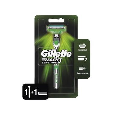 Imagem de Aparelho de Barbear Gillette Mach3 Sensitive + 1 Carga