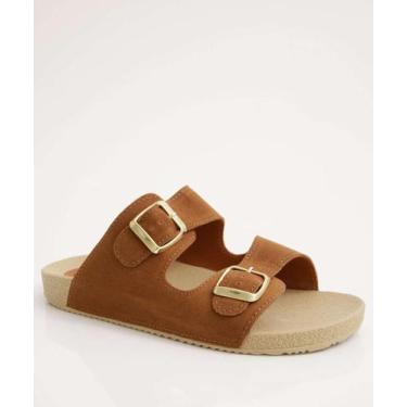 Imagem de Rasteirinha Feminina  Fivelas Marisa-85087, 38, Caramelo