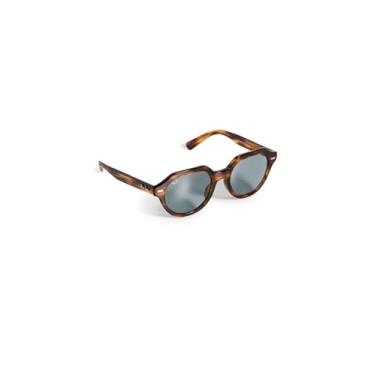 Imagem de Ray-Ban Óculos De Sol Quadrados Rb4399F Gina Low Bridge Fit, Listrados Havana/Azul, 53 Mm