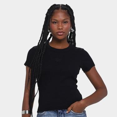 Imagem de Camiseta Colcci Baby Look Lisa Feminina-Feminino