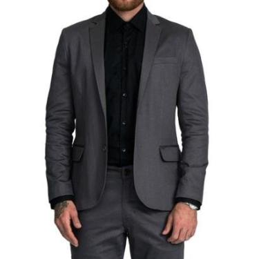 Imagem de Blazer Masculino Docthos Slim Cinza Mescla Escuro - 609226-Masculino