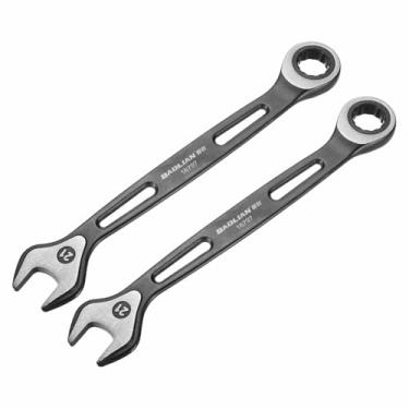 Imagem de HARFINGTON 2 chaves de catraca de 21 mm métrico 12 pontos CR-V eletroforese caixa dupla chave catraca aberta com 72 dentes 5° Swing ferramenta de grau industrial para reparo