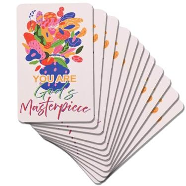 Imagem de Dicksons Marcador de livro cristão inspirador para livros, estudo bíblico, diários 6 x 10 cm, cartolina You are God's Masterpiece Pacote com 12