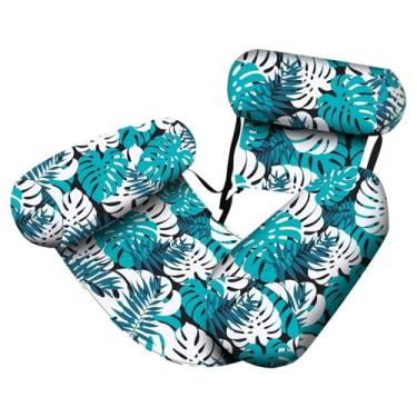 Imagem de Rede de água – Rede de piscina flutua para adultos | espreguiçadeira multiuso com encosto, jangada drifter brinquedos ao ar livre para natação no lago, viagens, férias