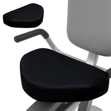 Imagem de Almofada de assento de bicicleta ergométrica para passeios longos, capa antiderrapante de malha respirável, enchimento de espuma de alta densidade para bicicletas ergométricas e máquinas de remo