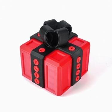 Imagem de QAONIE Caixa irritante de presente de Natal infantil, caixa de presente engraçada para dinheiro e porta-cartões, presente realmente brincadeira. (vermelho + preto)