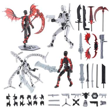 Imagem de Treayes T13 Action Figure 2 Pack - Black Red Octopus Doctor & Laser Purple Lucky 13 3D Printed Articulated Robot Figures Assembly Completed Collectibles for Display