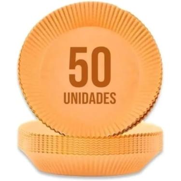 Imagem de Forros de Papel para Air Fryer Antiaderente Descartáveis, 50 Unidades