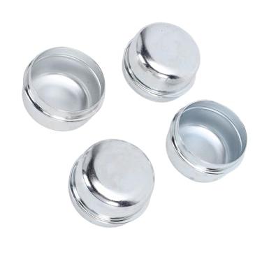 Imagem de Jiawu Conjunto Durável de Tampas contra Poeira do Eixo do Trailer para Operação Suave e Fácil Manutenção | 4 PCS 1,98 Polegadas Capas de Graxa de Aço para Reboque de Barco de 2000-3500 Lbs | Veículo