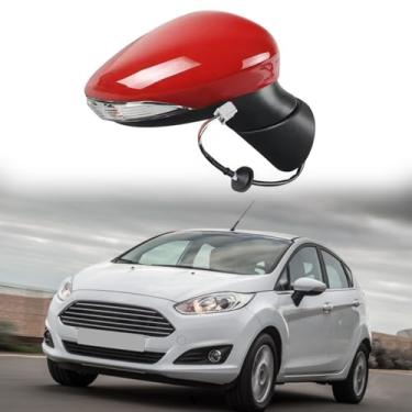 Imagem de Substituição do espelho lateral do passageiro adequado para Ford Fiesta 2009-2016 para Ford MK7 MK8 2008-2012 Montagem de espelhos retrovisores laterais acessórios de carro aquecimento, luz giratória