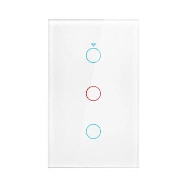 Imagem de Interruptor De Luz Inteligente WiFi US 120 Painel De Toque Sem Fio 1/2