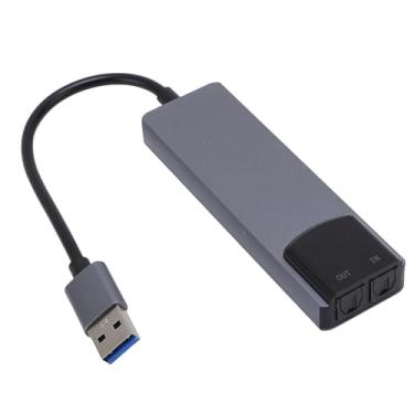 Imagem de EBTOOLS Placa de Som Externa USB Adaptador de áudio de 5.1 Canais Com Chip de Redução de Ruído Inteligente 5 Portas de Saída para PC, Laptop, TV, Home Theater