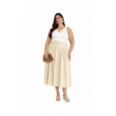 Imagem de Saia Midi Feminina Leve com Forro Confortável Elegante