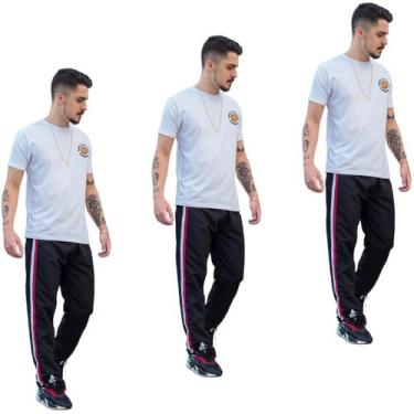 Imagem de Kit 3 Calças Masc Adulto Tactel Ref273 Inverno - J94, 3 preta, GG (46/