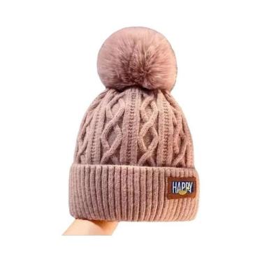 Imagem de Gorro De Tricô Unissex Quente Em Cor Sólida, Capuz De Crochê Macio Par