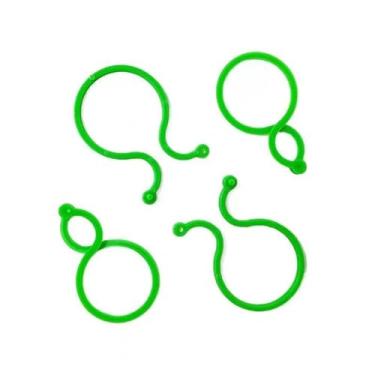 Imagem de 50 peças de clipes de suporte de plantas de jardim, clipes de bloqueio verdes em 8 formas para amarrar plantas trepadeiras, tomates, videiras a estacas e treliças, clipes de plástico reutilizáveis