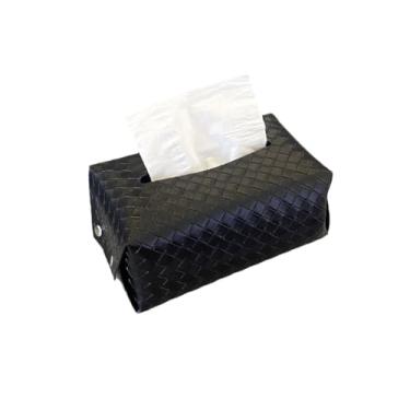 Imagem de Porta-toalhas de papel caixa de lenços de papel design simples caixa de armazenamento de lenços para casa caixa de armazenamento de lenços de carro recipiente de lenços