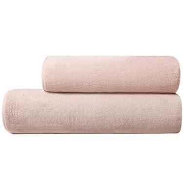 Imagem de Toalha de banho toalha de banho três conjuntos amantes de hotel sucção grande toalha de envoltório dois conjuntos toalha macia de banheiro (cor: 2PS, tamanho: 70 x 35 cm + 140 x 70)