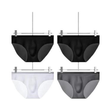 Imagem de Cuecas De Seda De Gelo Masculinas 5PCS Verão Respirável Secagem Rápida